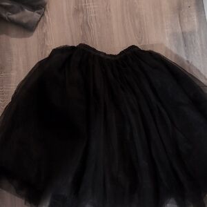 Chic Black A-Line Tulle Skirt